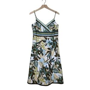 🤎 ANN TAYLOR Floral Spaghetti Strap Lined Dress